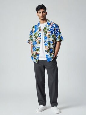 Pacific Legend Apparel men’s button down short sleeve Hawaiian shirt extra large